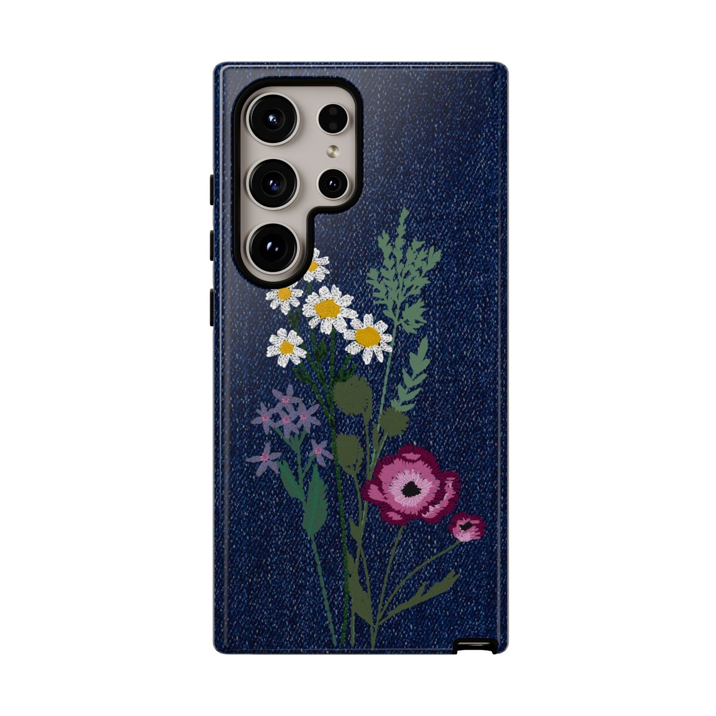 Denim Florals Tough Case
