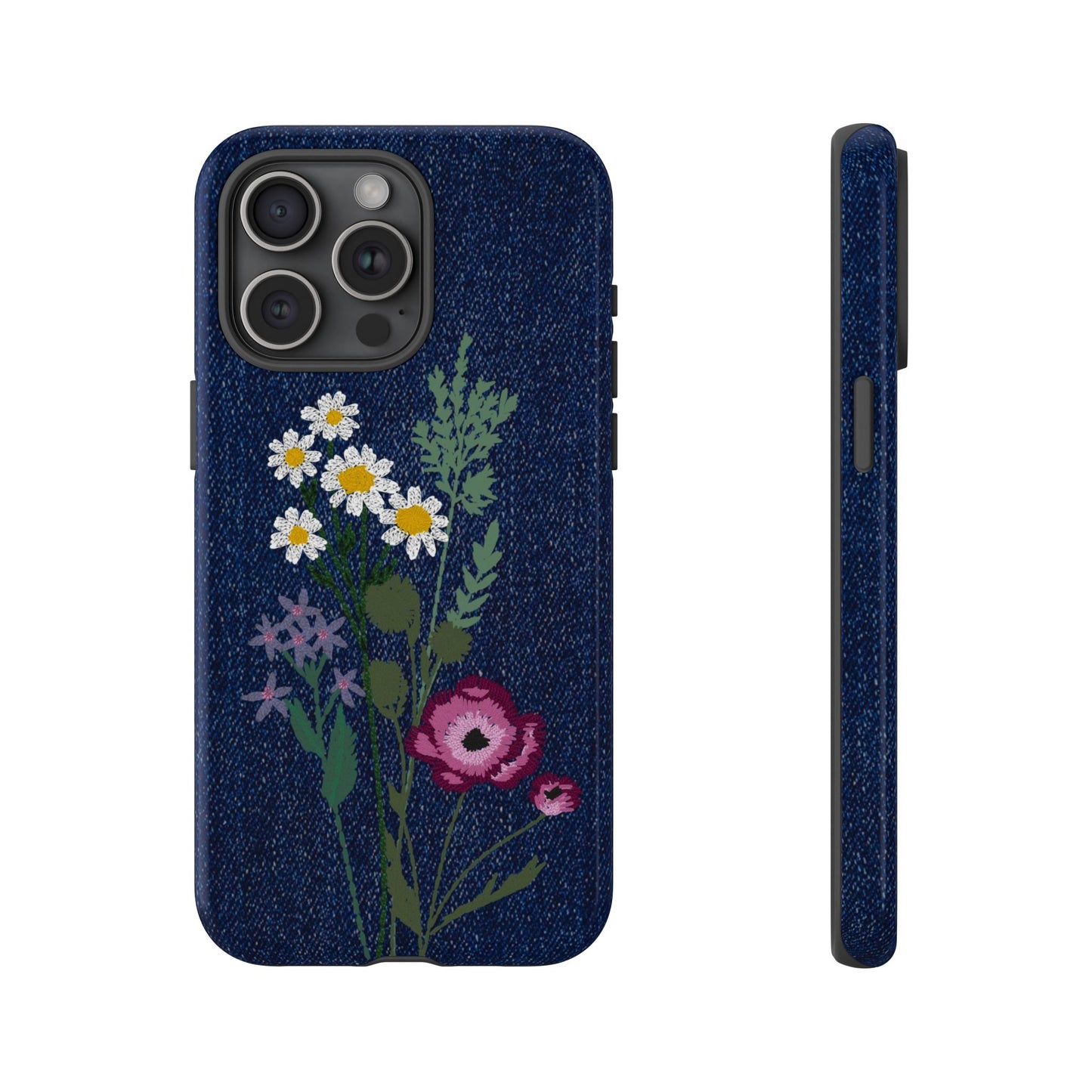 Denim Florals Tough Case