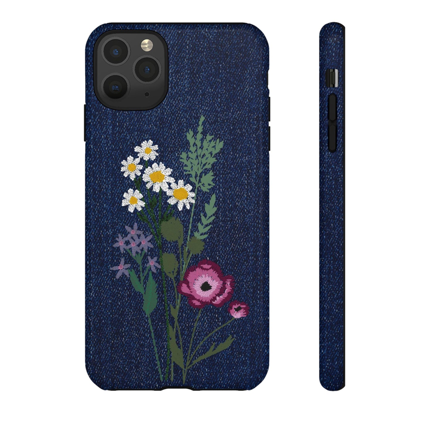 Denim Florals Tough Case