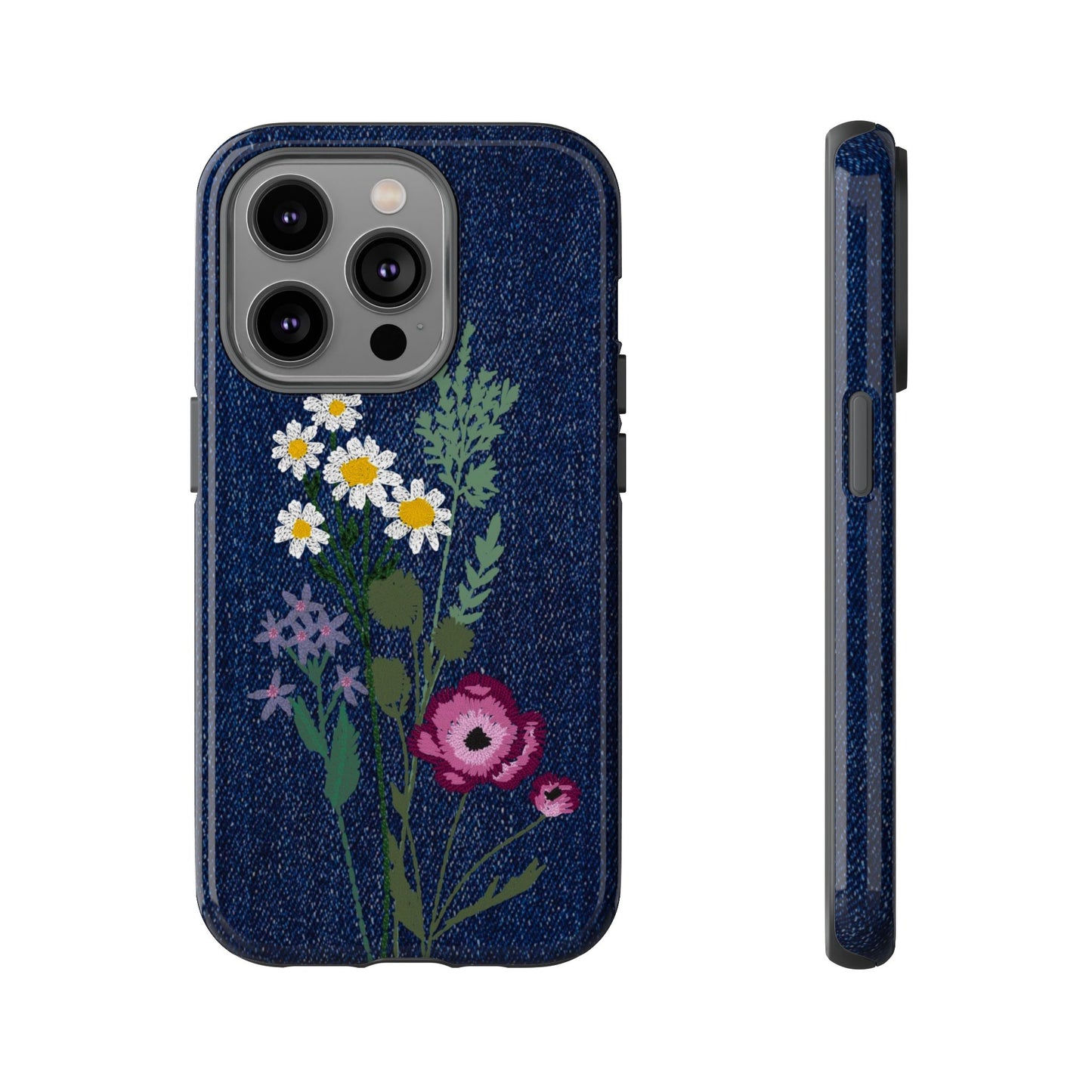 Denim Florals Tough Case