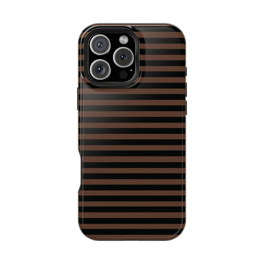 Brown Striped MagSafe Case
