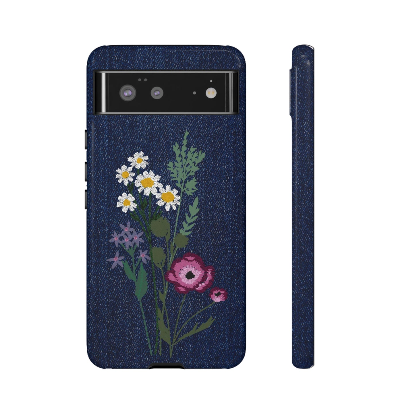 Denim Florals Tough Case