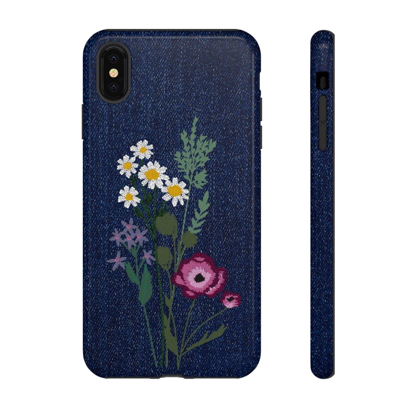 Denim Florals Tough Case