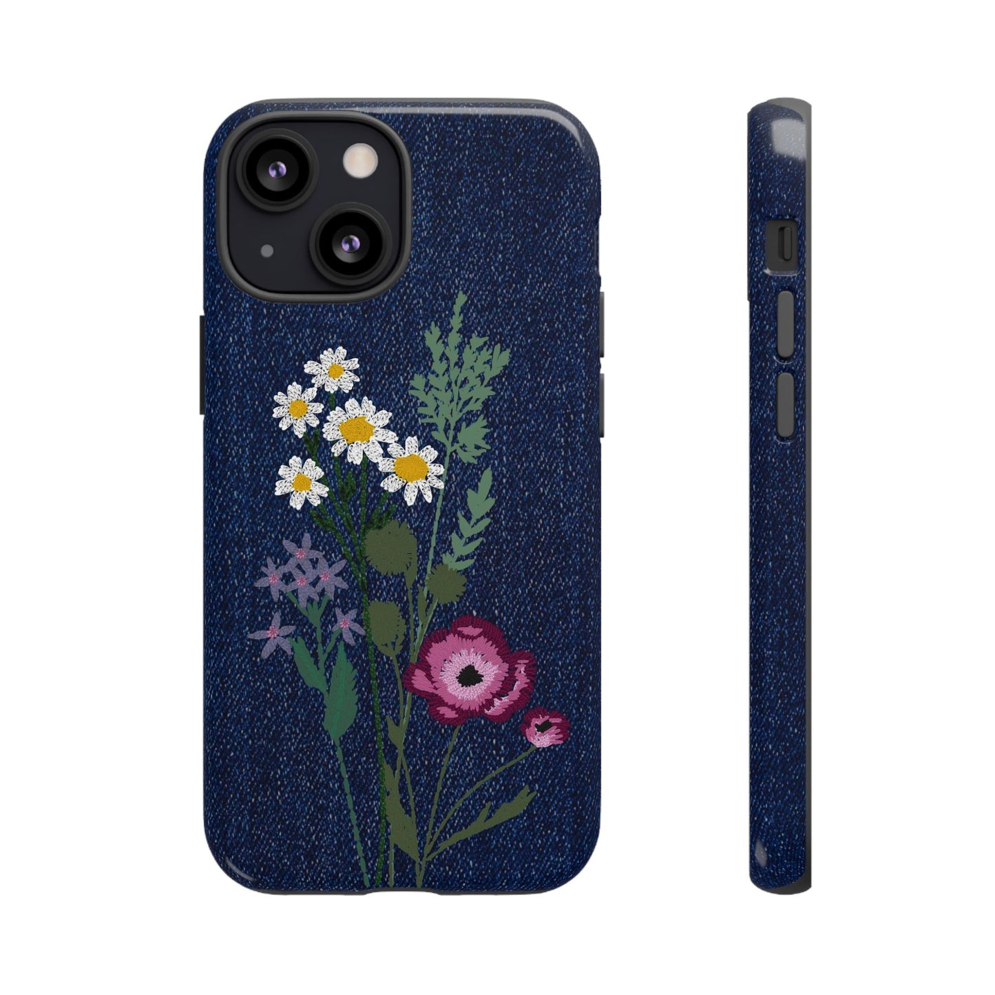 Denim Florals Tough Case