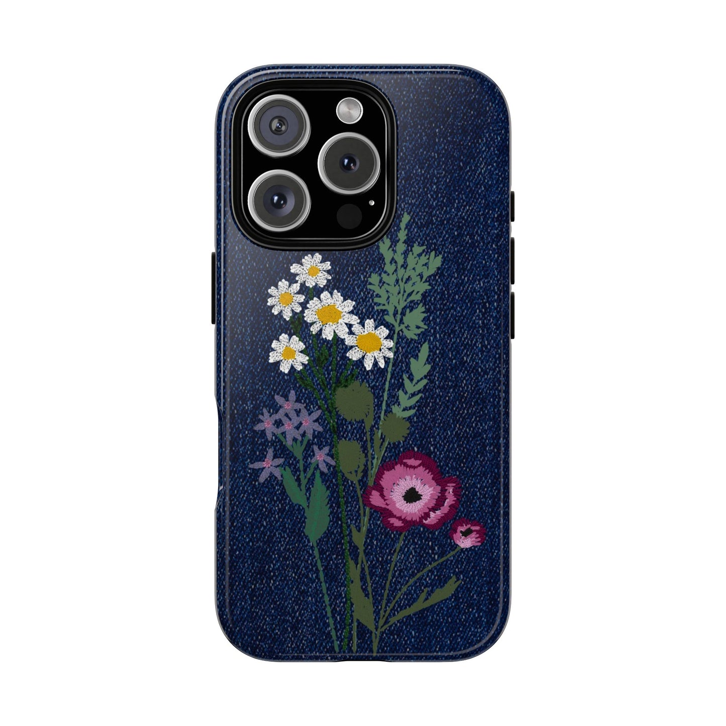 Denim Florals Tough Case
