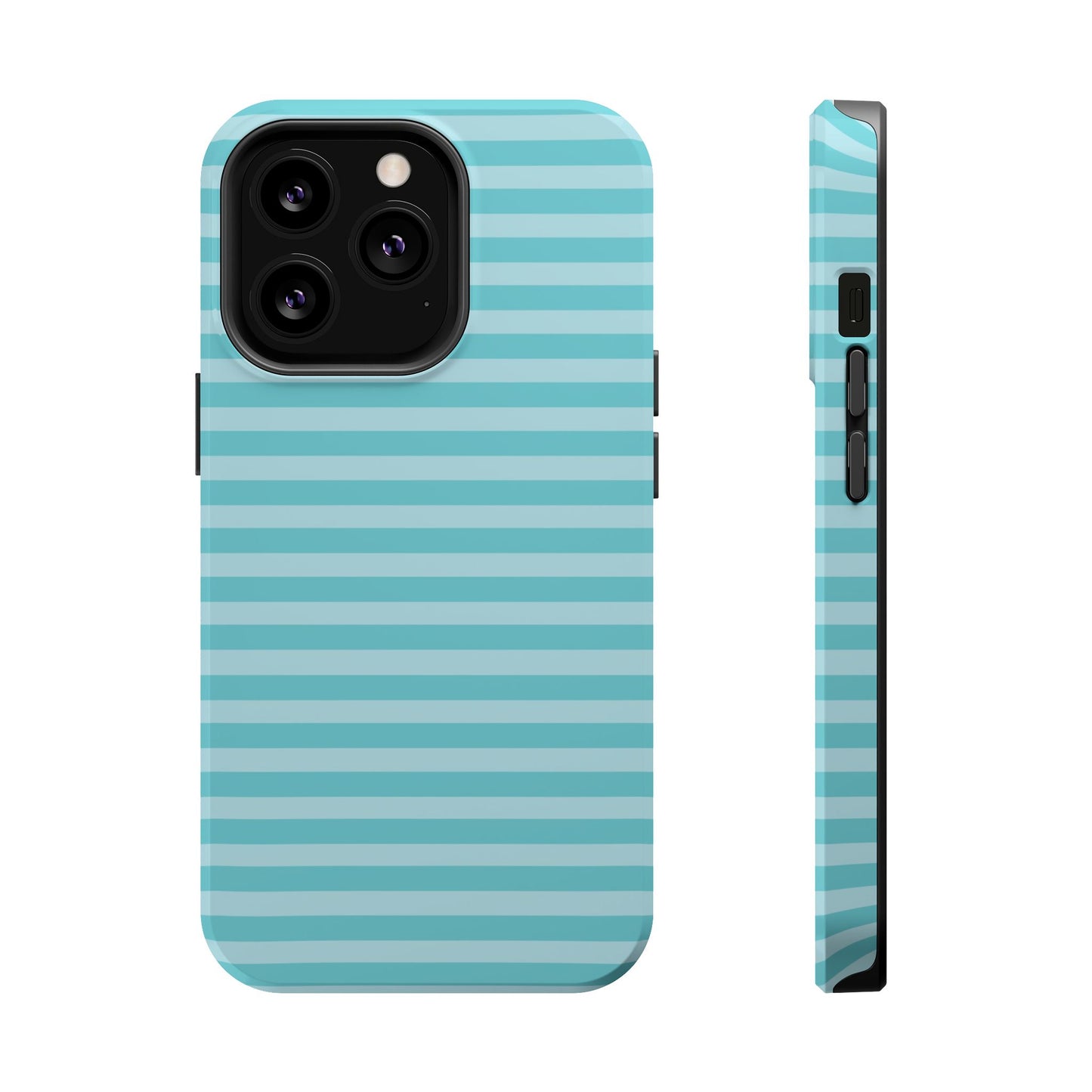 Teal Striped MagSafe Case