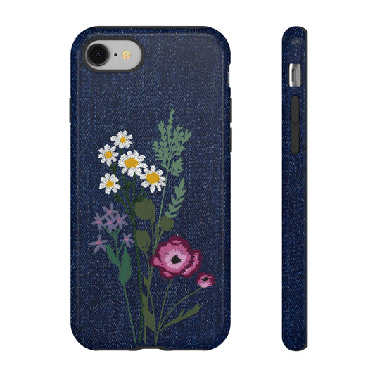 Denim Florals Tough Case
