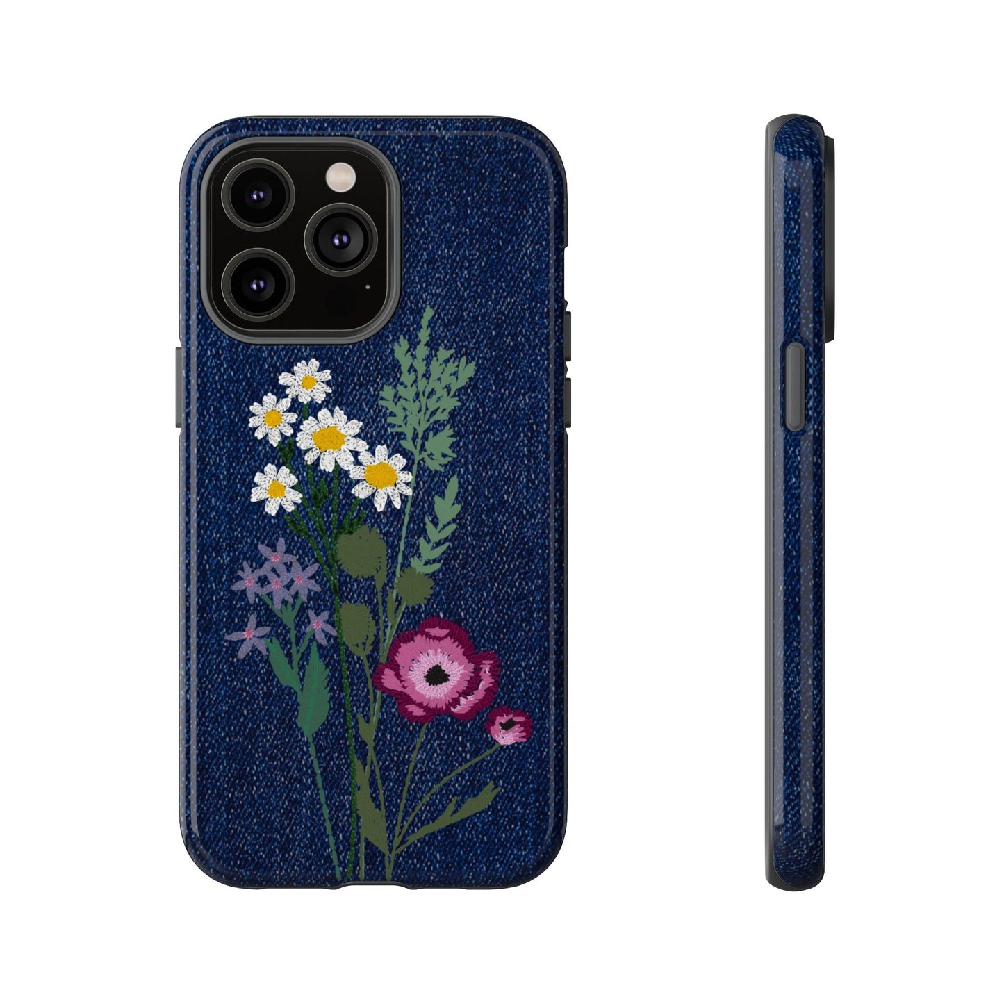 Denim Florals Tough Case