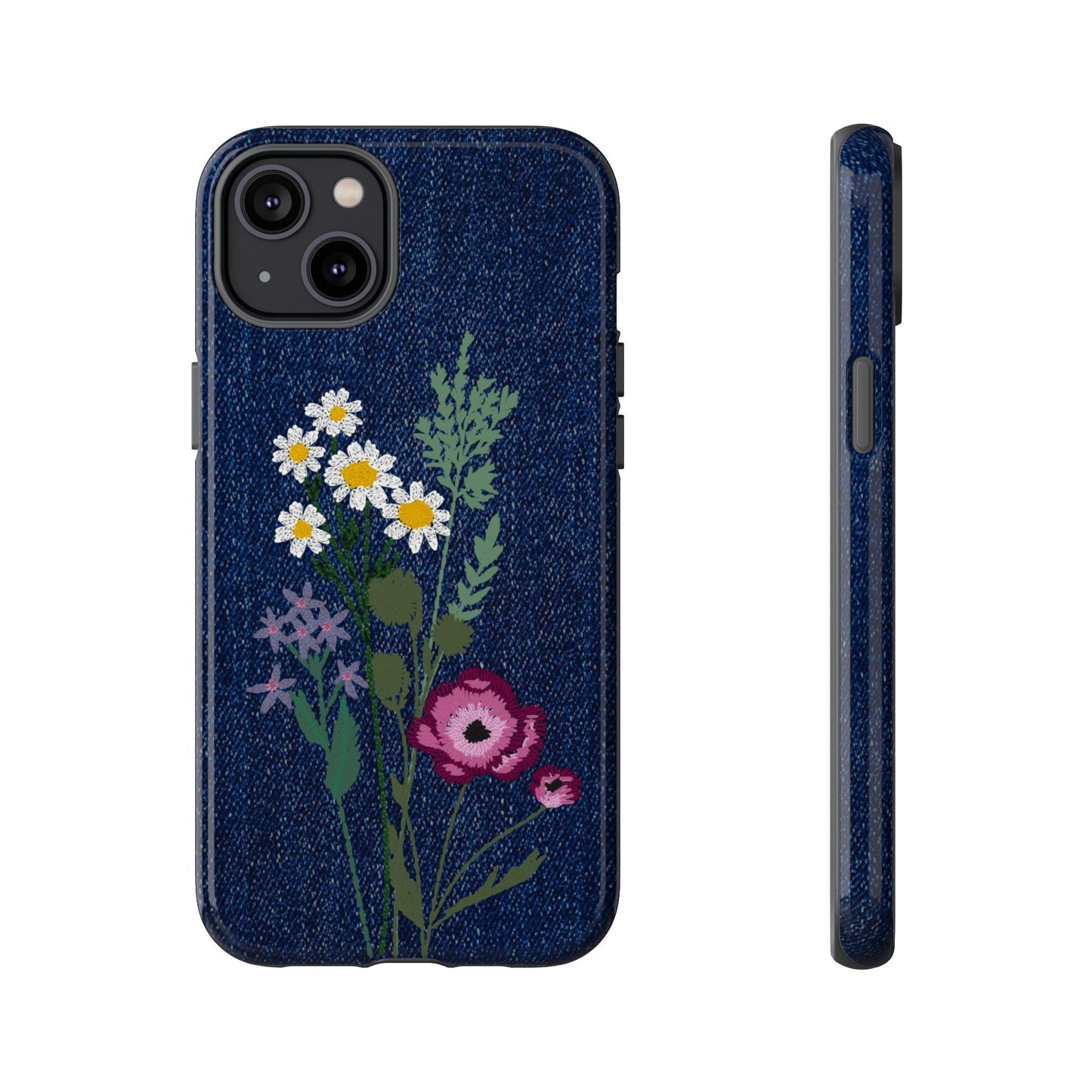 Denim Florals Tough Case