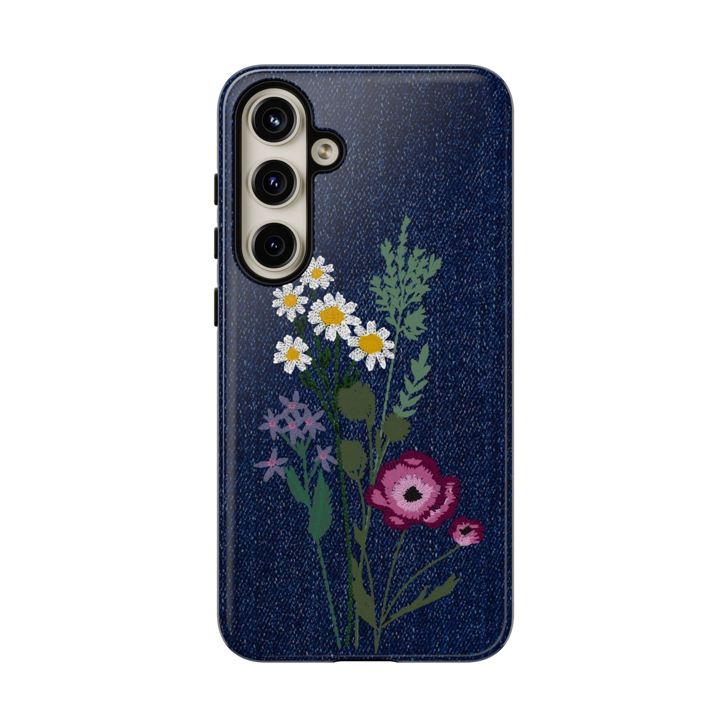 Denim Florals Tough Case