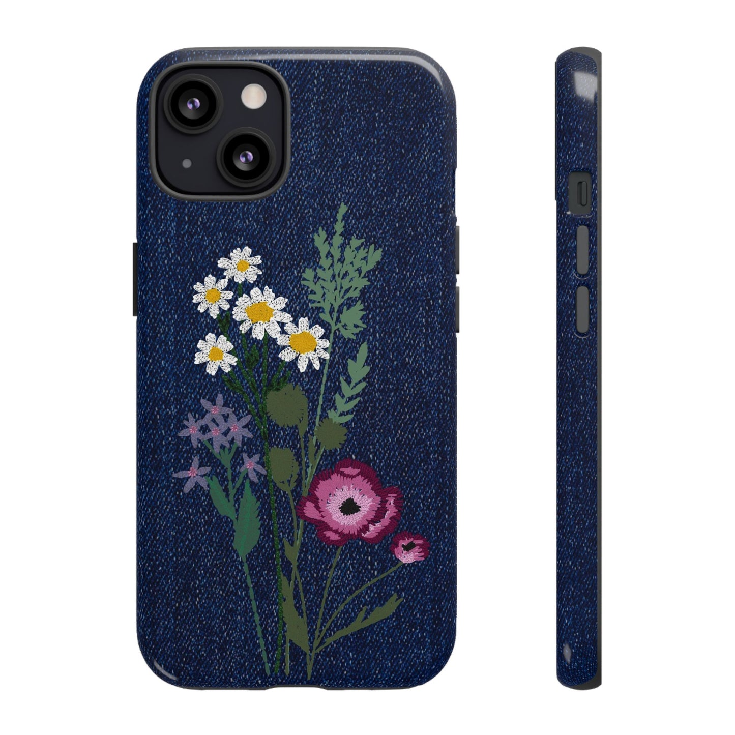Denim Florals Tough Case