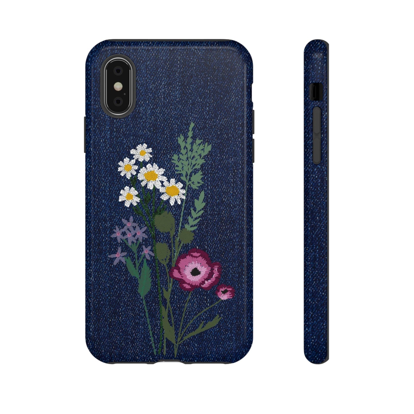 Denim Florals Tough Case