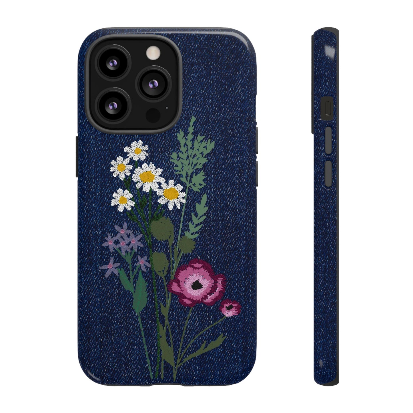 Denim Florals Tough Case