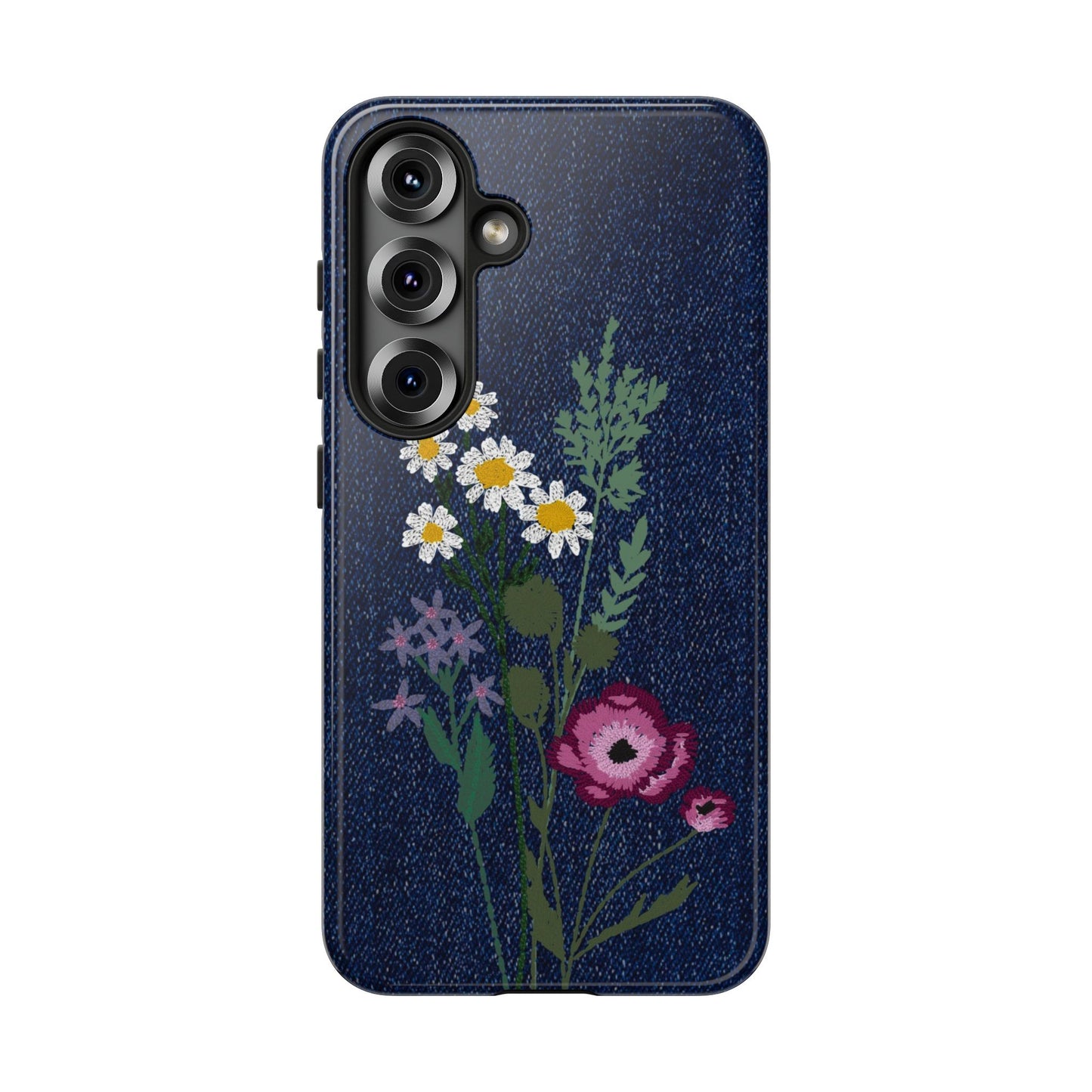 Denim Florals Tough Case