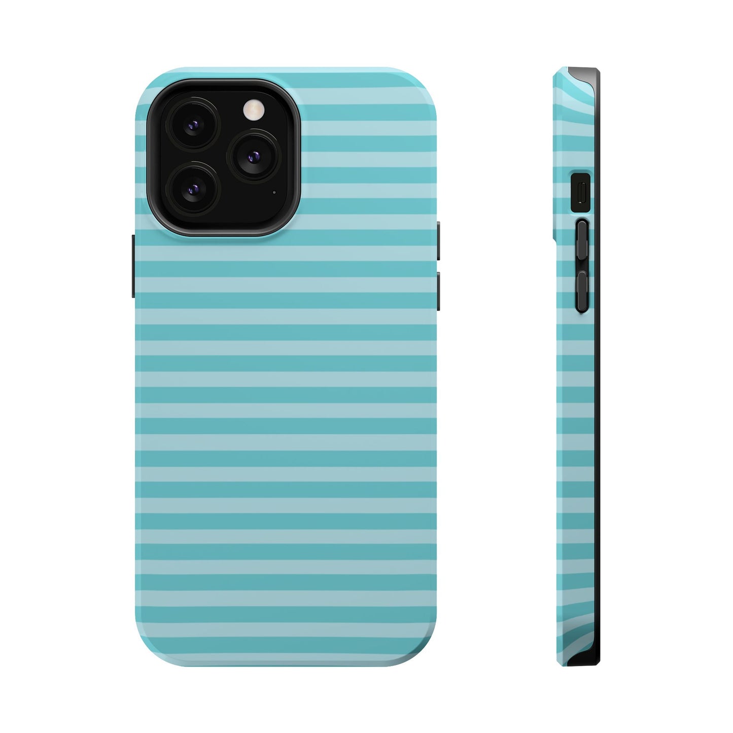 Teal Striped MagSafe Case