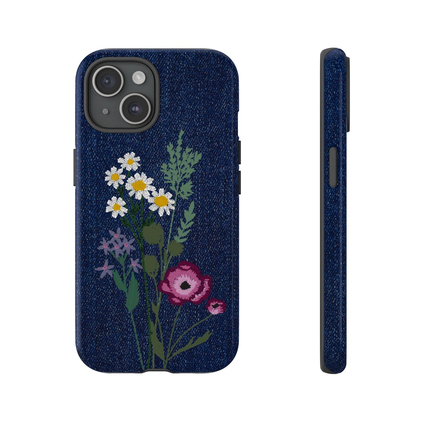 Denim Florals Tough Case