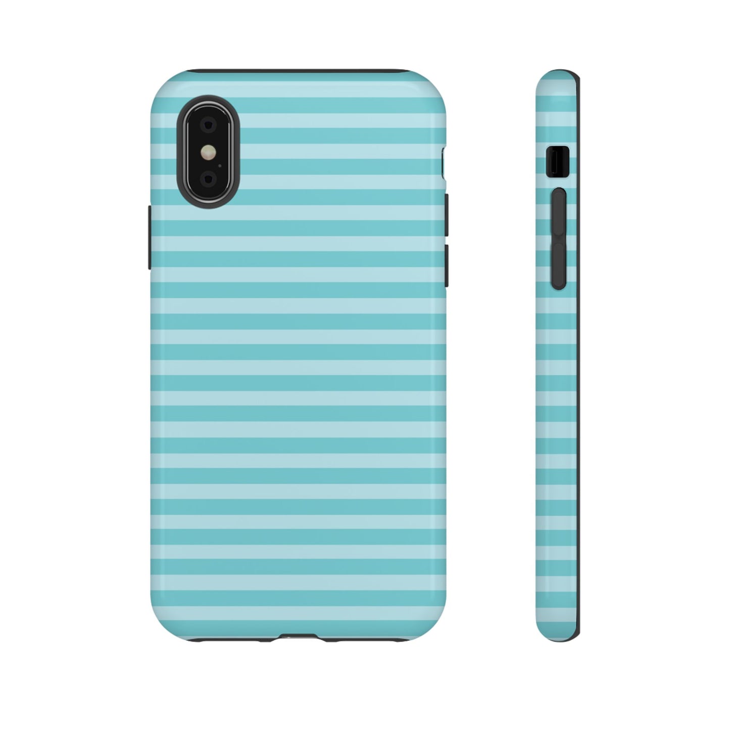Teal Striped Tough Case