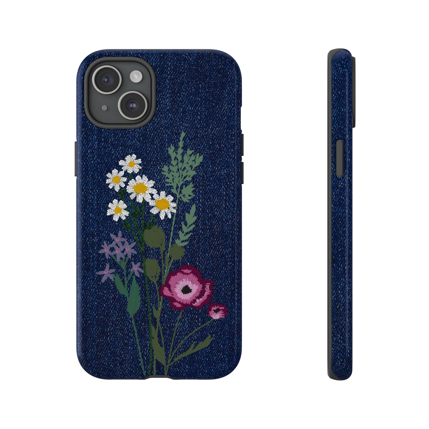 Denim Florals Tough Case