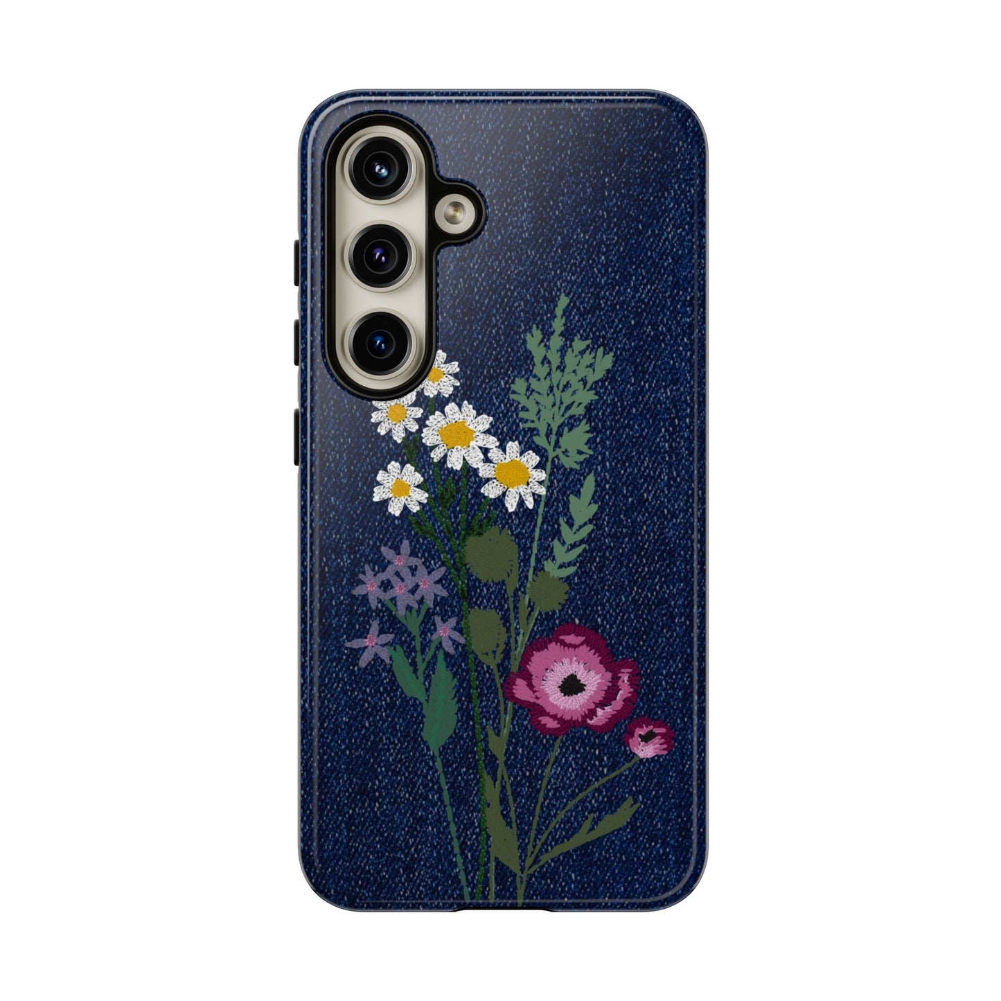 Denim Florals Tough Case