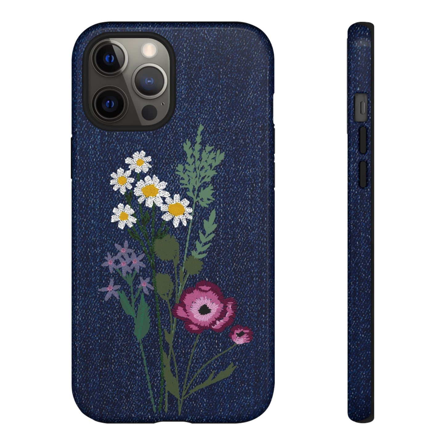 Denim Florals Tough Case