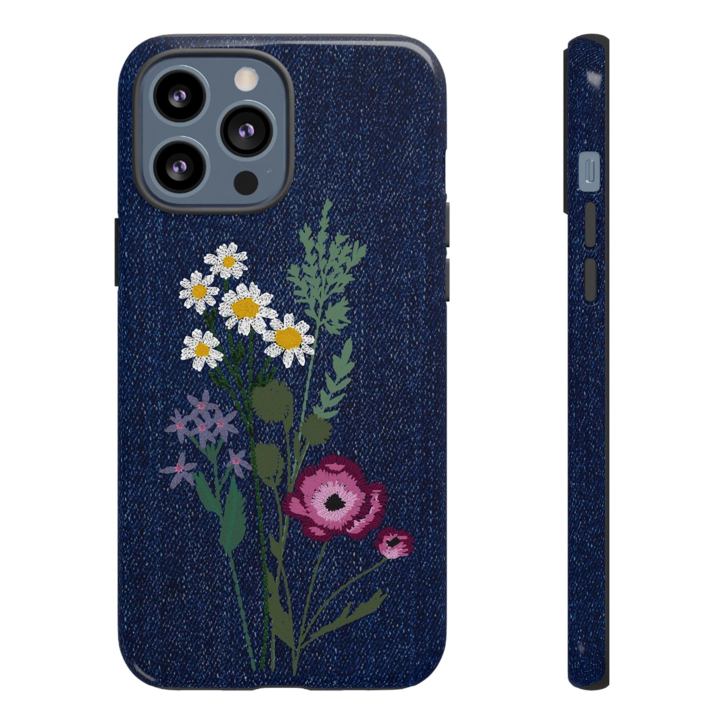 Denim Florals Tough Case