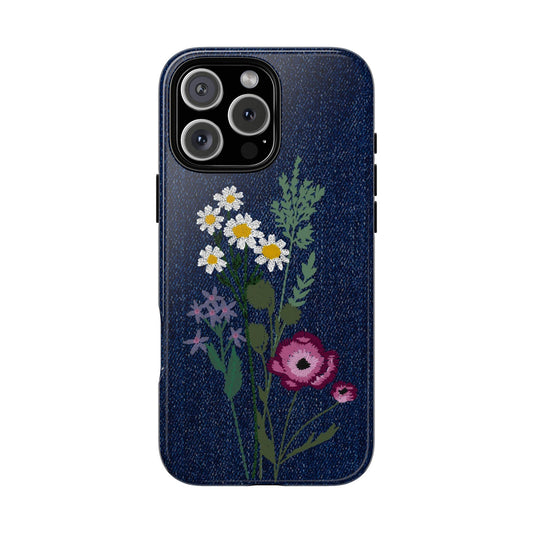 Denim Florals Tough Case