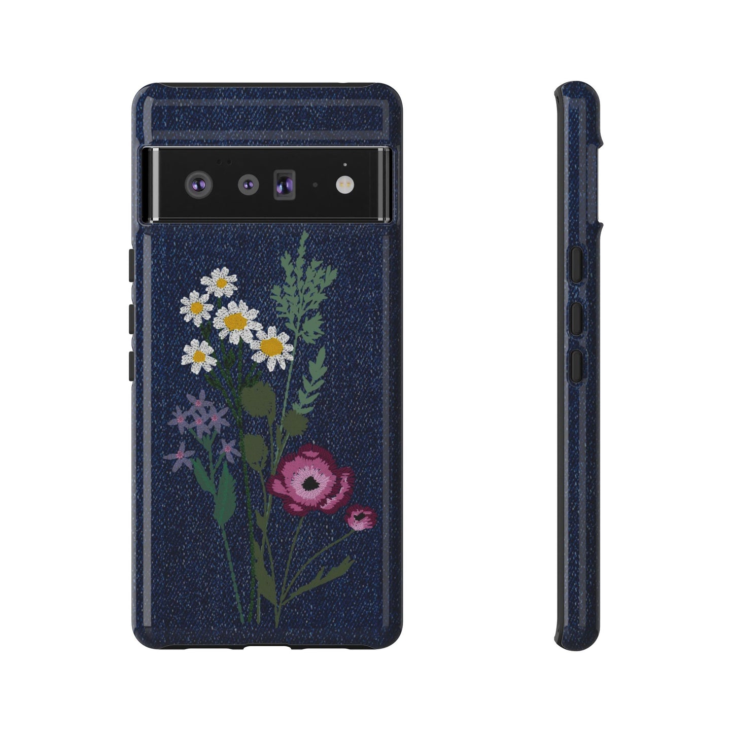 Denim Florals Tough Case