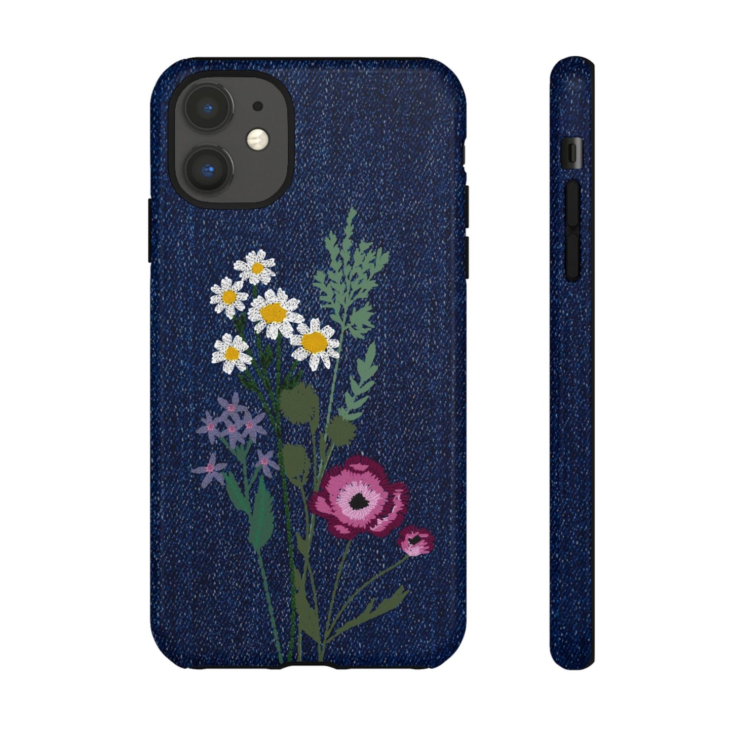 Denim Florals Tough Case