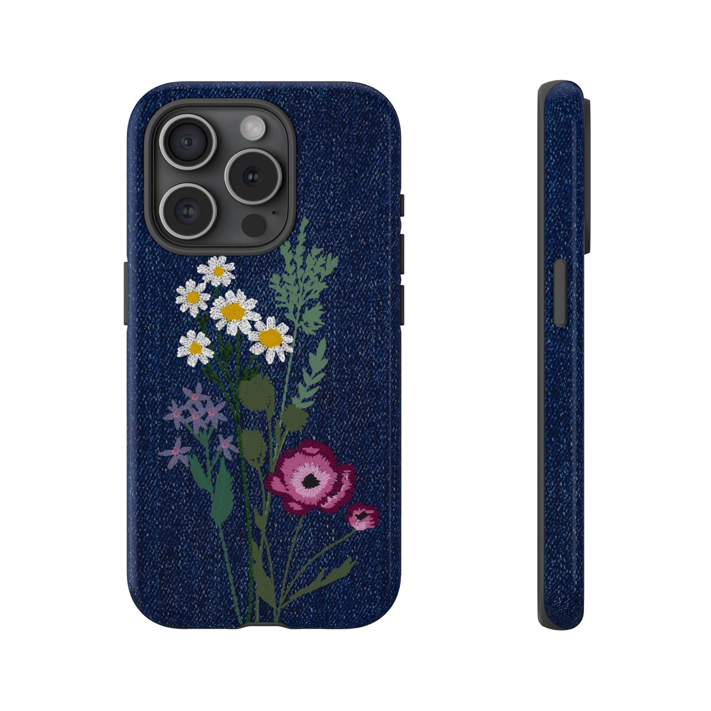 Denim Florals Tough Case