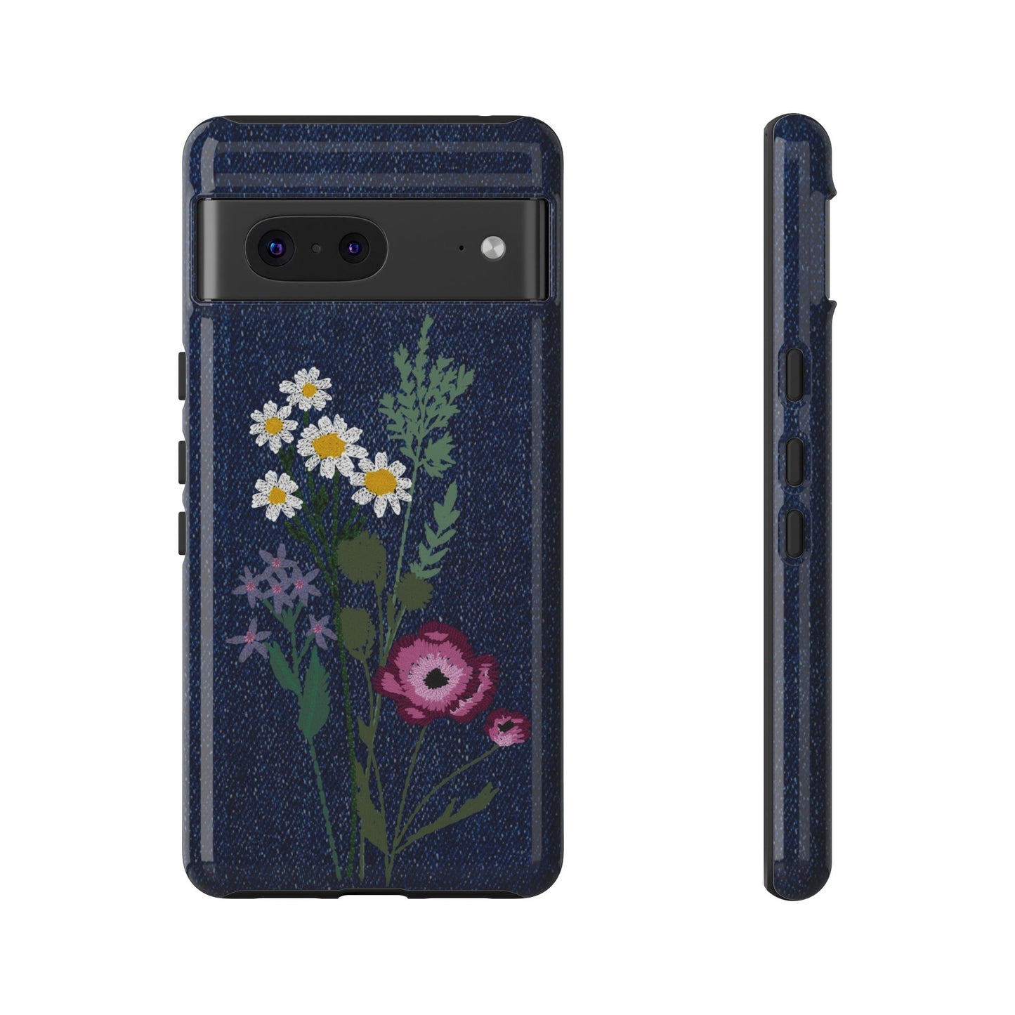 Denim Florals Tough Case
