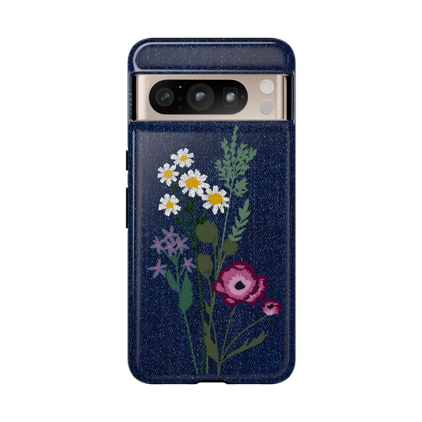 Denim Florals Tough Case