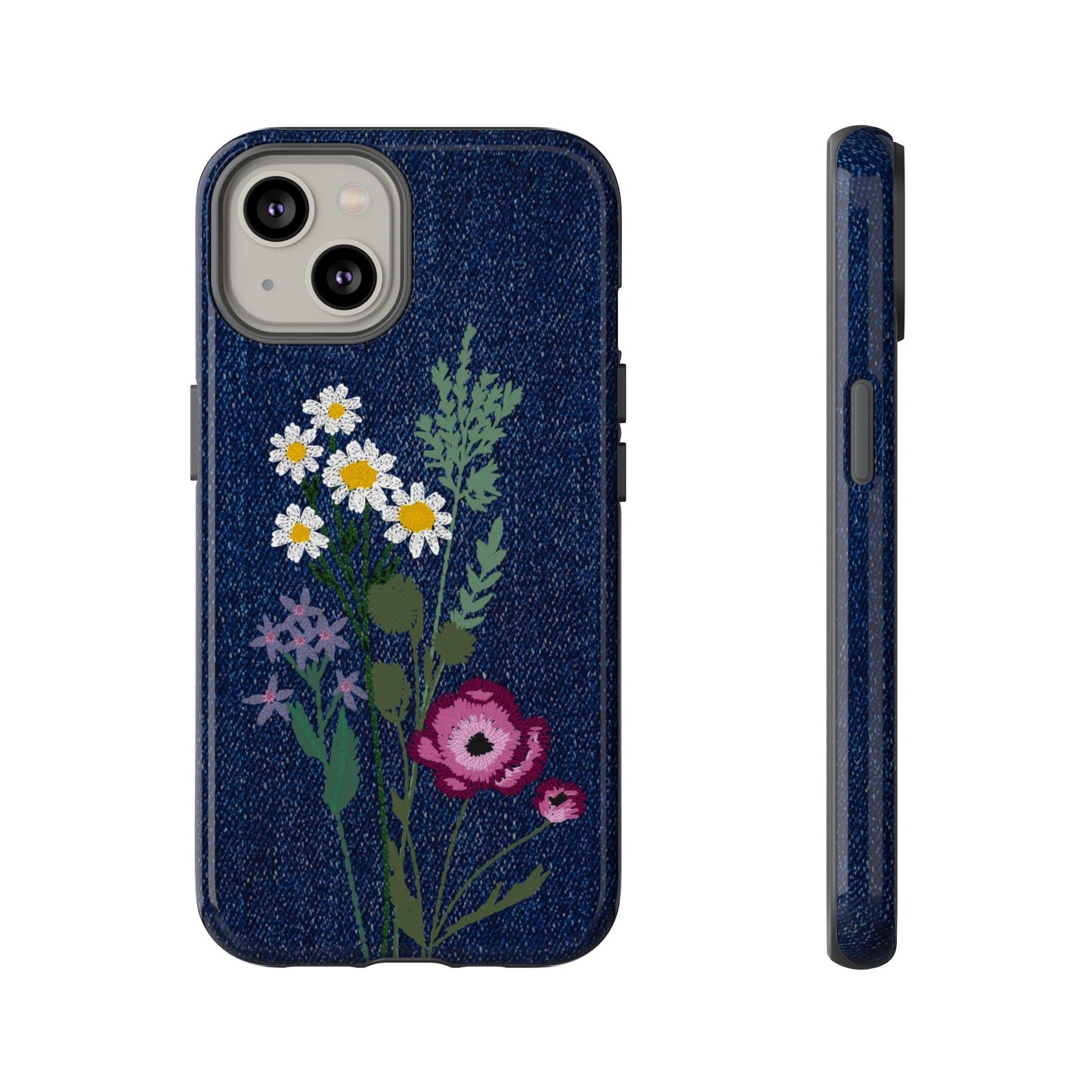 Denim Florals Tough Case