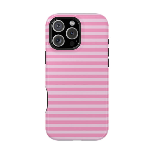 Pink Striped MagSafe Case