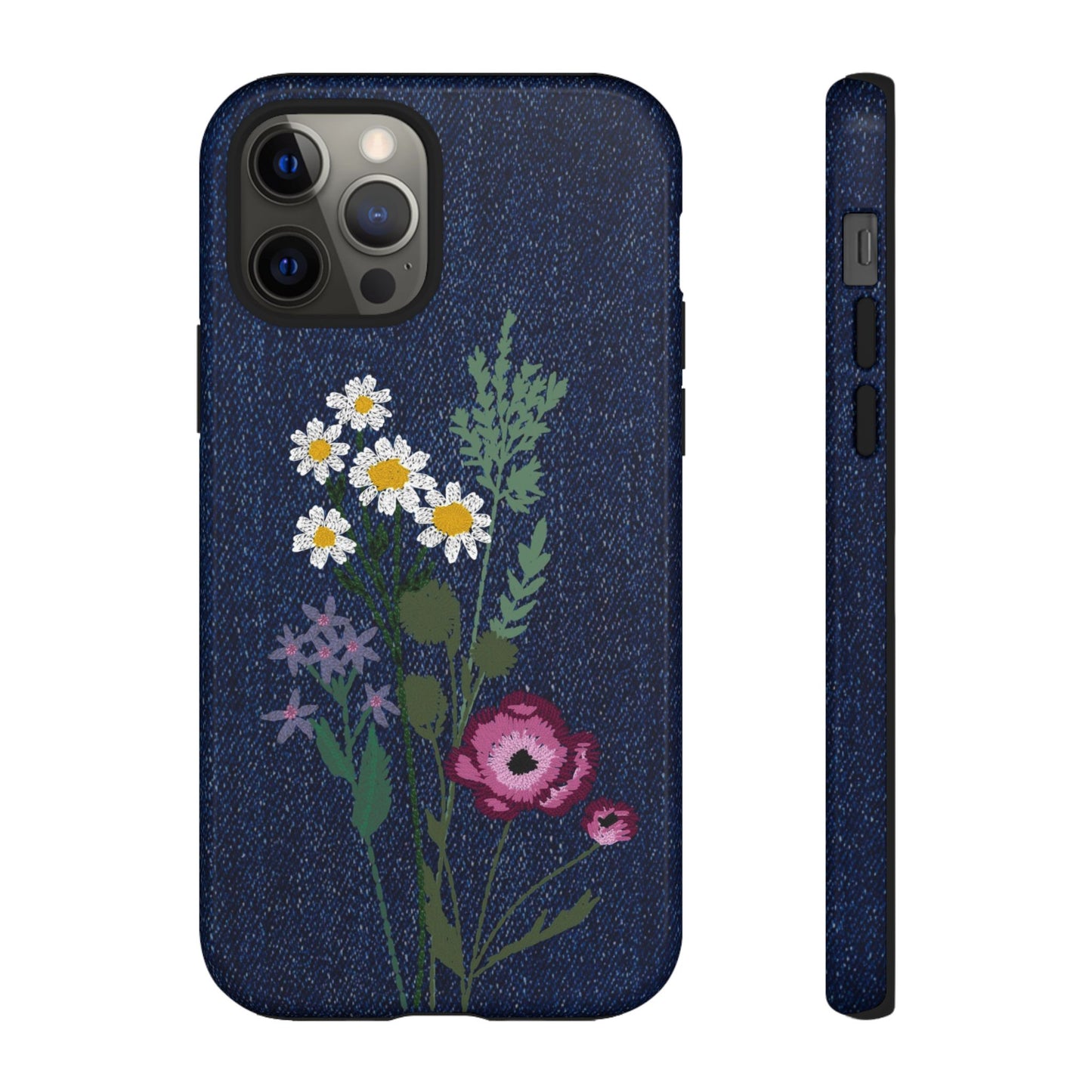 Denim Florals Tough Case