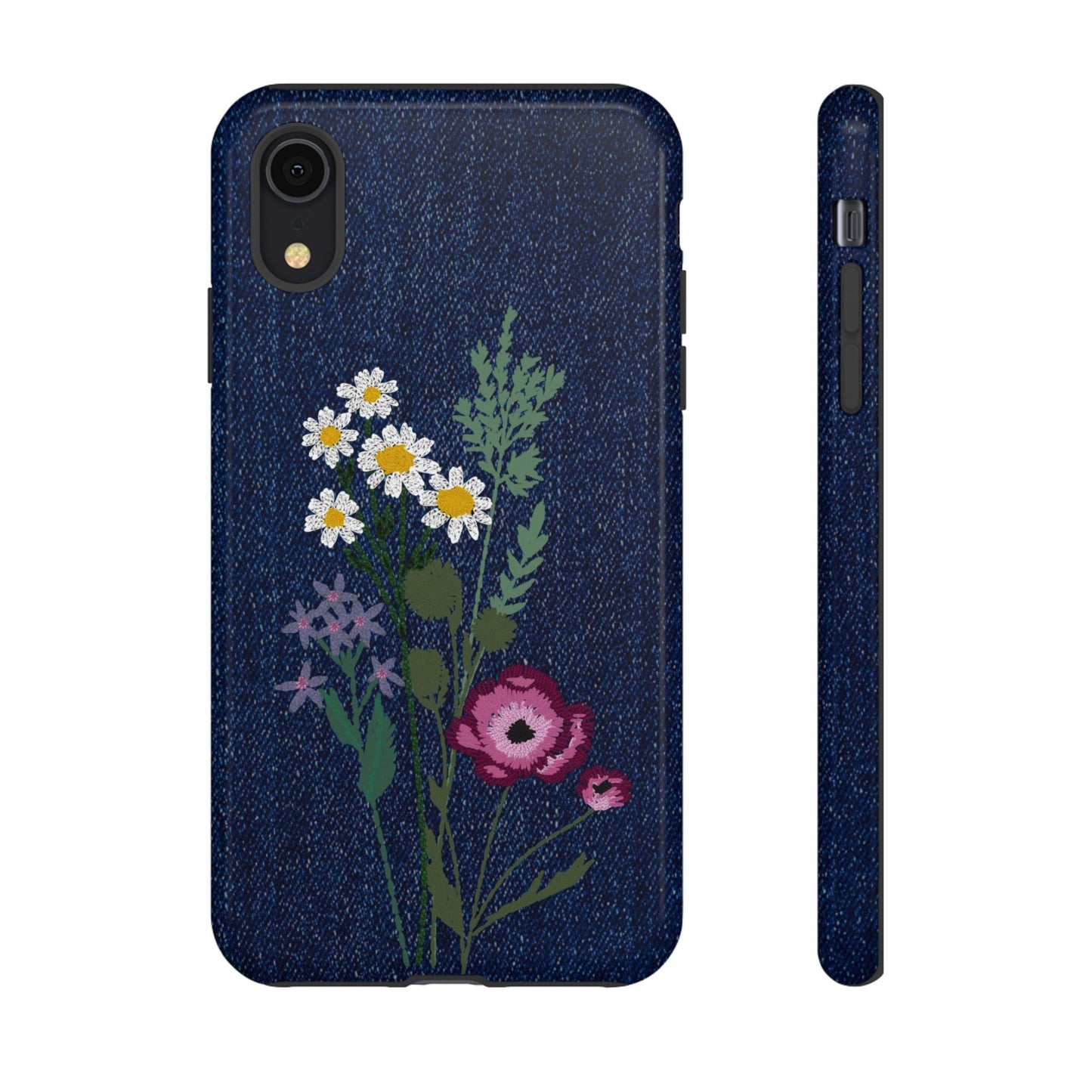 Denim Florals Tough Case