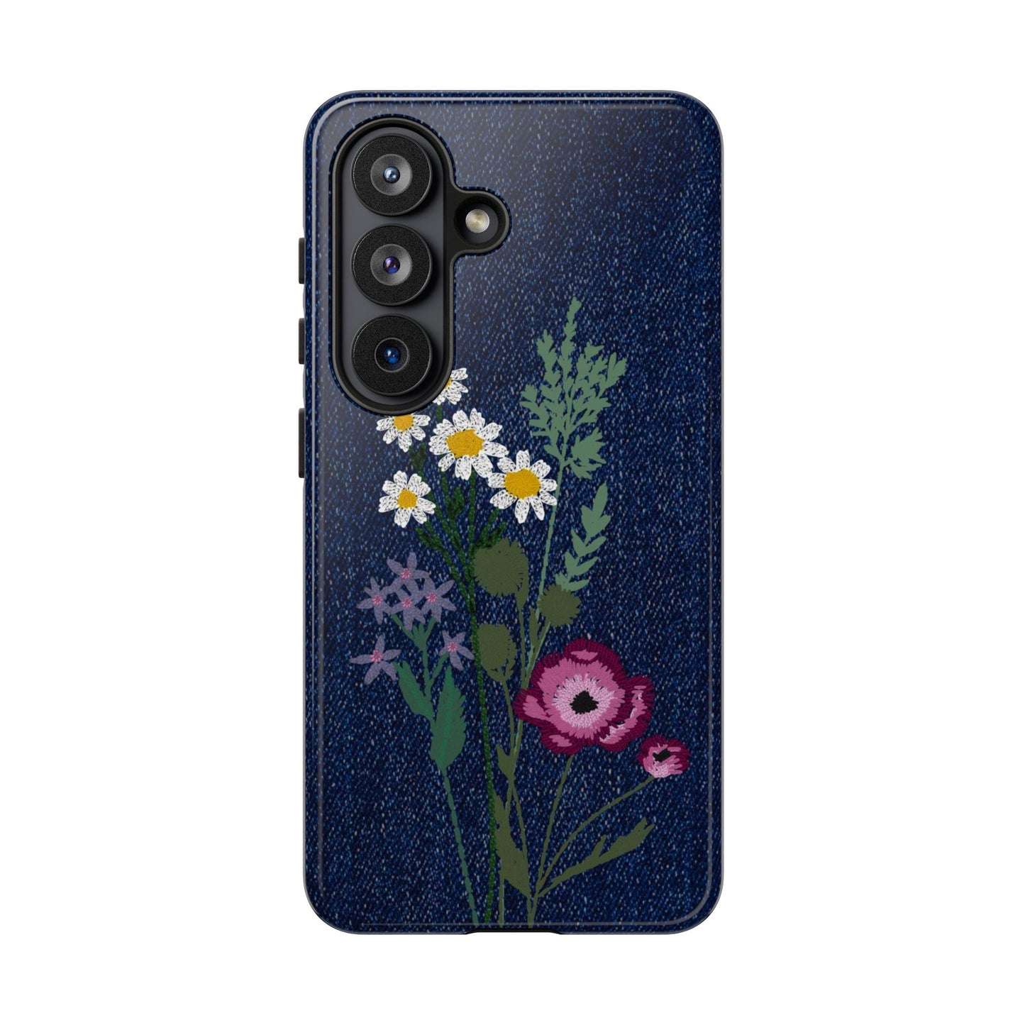 Denim Florals Tough Case